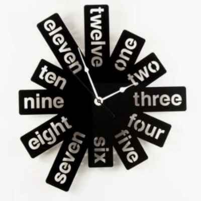 GEOMATRIC CLOCKS The Wordic Numbro