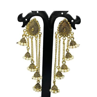 Dome-Shaped Dropes Earring Pearl Drops & Danglers Jhumki Earrings