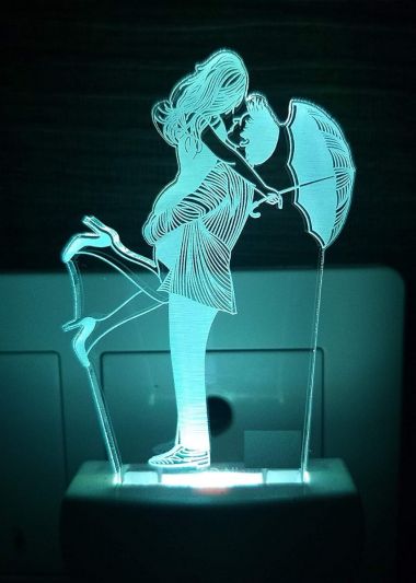 UNICEPT 3D NIGHTLAMP Illusion lovely couple Night Lamp with 7 Color Changing Light for Gift, for Bedroom, Livingroom