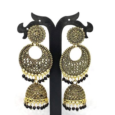 Fancy Partywear Silver Jhumki Earrings Trendy Earrings Alloy Stud, Jhumki Earring