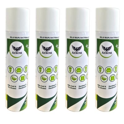 Aerom Disinfectant Sanitizer and Deodoriser Spray 310 ml Each (Pack of 6)