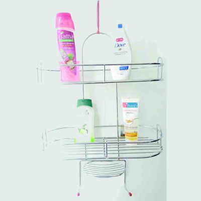 Vaishvi 5 in1 Stainless Steel Big Size Multipurpose Bathroom Shelf-Kitchen Shelf-Holder-Bathroom Accessories for Home - Large