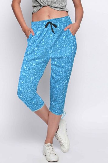 Women Blue Capri SWANGIYA