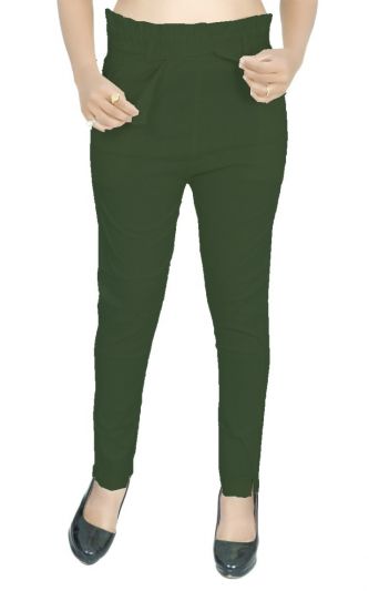 SWANGIYA Active Bottomwear PLEATS-Dark Green