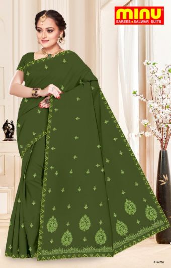 Minu Eliza Collection Multicolor Printed Saree