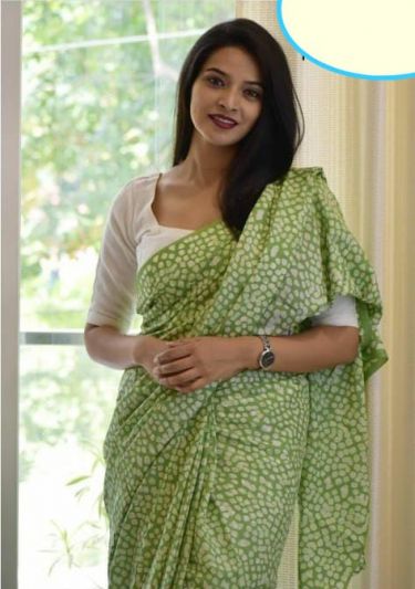 Adorable Fancy Festival Mulmul Saree Dot Printed