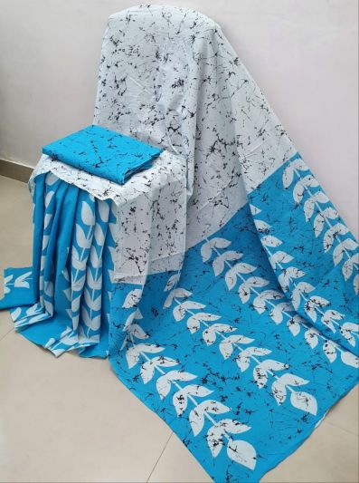 Adorable Fancy Festival Mulmul Saree Light Blue & White