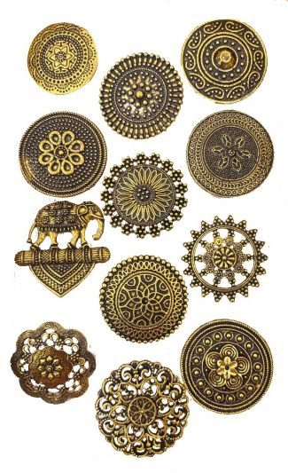 Gold Oxidized Ring for Women Stylish Alloy Gold Plated Ring Pack Of -12