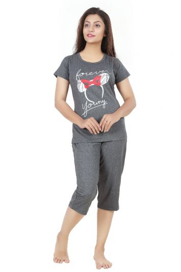 SWANGIYA GREY WOMEN NIGHTWEAR XXL