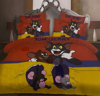 Kiddzy Cartoon Bedsheet Single Bedsheet Tom & Jerry 153 X 229 CM