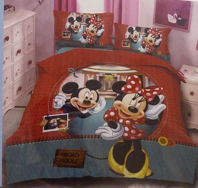 Kiddzy Cartoon Bedsheet Single Bedsheet Mickey Mouse 153 X 229 CM