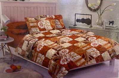 4 Pcs Set Decorate Single BedSheet Rajdhani Orange 60 X 90