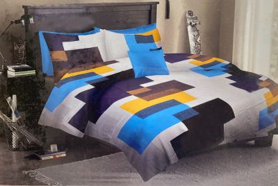 Silky Touch Big Size Double Bedsheet Set Spice Multi Color225X250