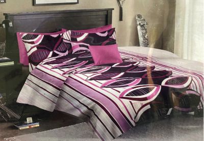 Silky Touch Big Size Double Bedsheet Set Spice Marron225X250