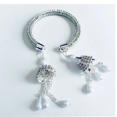 Alloy Silver Coated Charm Bracelet