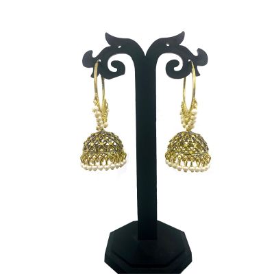 White Designer, Jhumka Jhumki Earrings For Womens