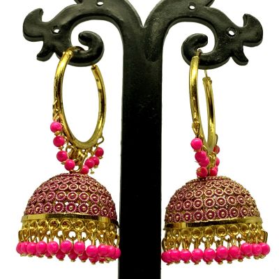 Pink Designer, Jhumka Jhumki Earrings