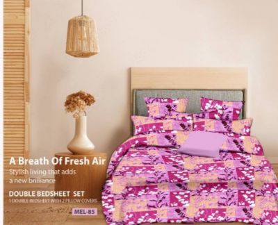 Minu Cotton Double Printed Bedsheet