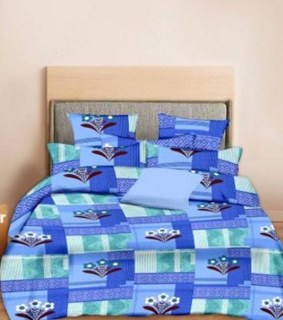 Minu 160 TC Cotton Double Printed King Size Bedsheet