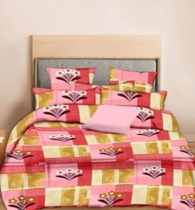 Minu Double Bed Printed Pure Cotton King Size Bedsheet