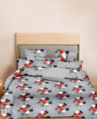 Minu King Size TC 160 Cotton Double Printed Bedsheet