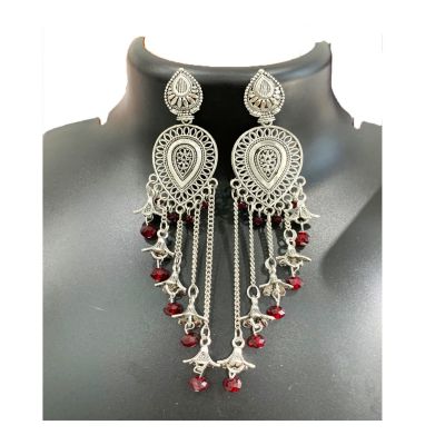 Fancy Partywear Silver Jhumki Earrings Trendy Earrings Alloy Studs, Jhumki Earring