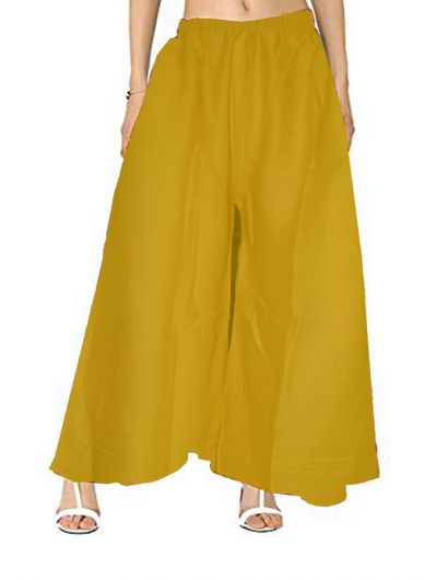 SWANGIYA Palazzo For Women Mustard Color Free SIZE
