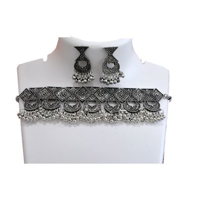 Oxidised Silver Necklace Alloy Necklace