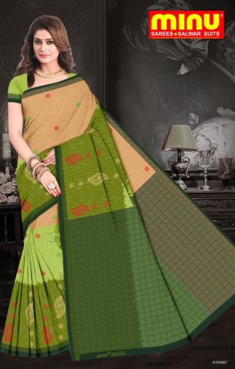 Minu Lottery Multicolor Pure Cotton Printed Saree