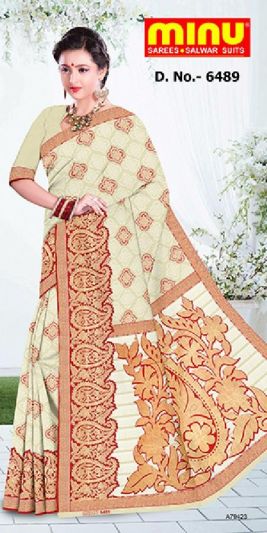 Minu Pitambari Collection Pure Cotton Multicolor Saree