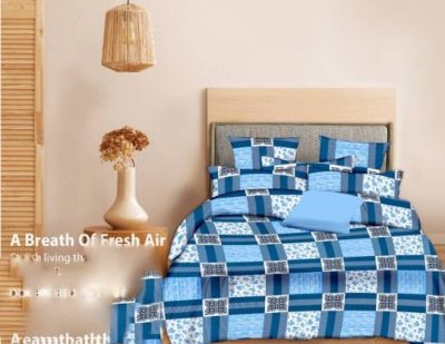 Minu Double Bed Printed Pure Cotton King Size Minu Bedsheet