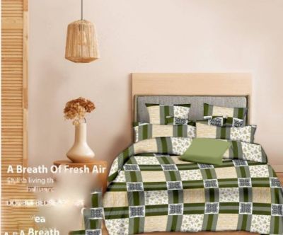 Minu Double Bed Printed Pure Cotton King Size Minu Bedsheet