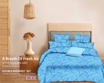 Minu Double Bed Printed Pure Cotton King Size Minu Cotton Bedsheet