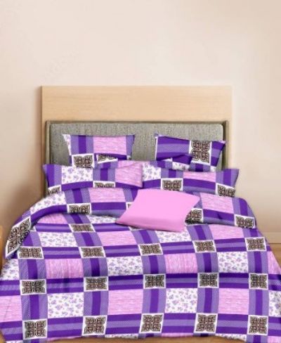 Minu Double Bed Printed Pure Cotton King Size Cotton Bedsheet