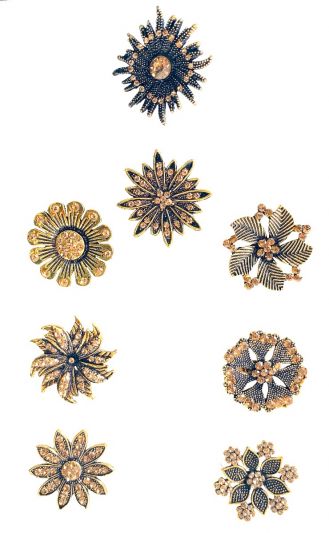 Gold Oxidized Ring for Women Adjustable & Stylish Alloy Gold Plated Ring Pack Of - 8