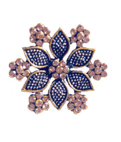 Gold Oxidized Ring for Women Adjustable & Stylish Alloy Gold Plated Ring Flower Shape