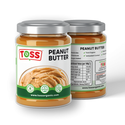 ORGANIC CRUNCHY PEANUT BUTTER 225GM