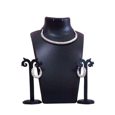 Silver Alloy Jewel Set With Earrings