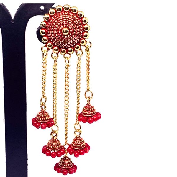 trendy red earrings