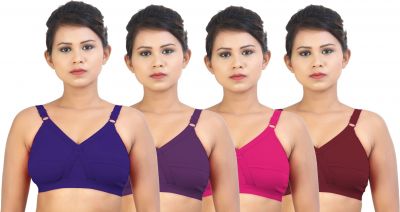 SWANGIYA CROSSBELT BRA Multicolor (Blue-Purple-Pink-Brown ) Pack Of 4