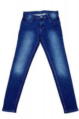 Single Button Hight Waist Women Blue Jeans