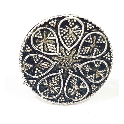 Oxidised Silver Toned Adjustable Ring  Silver for Women Heart Design