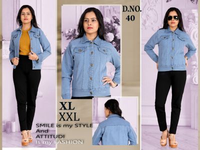 Women's Jacket Daily Spring & Fall Regular Coat Shirt Collar Regular Fit Streetwear Jacket Long Sleeve  Light Blue Color