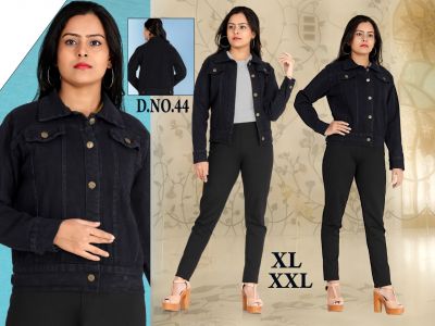 Women's Jacket Daily Spring & Fall Regular Coat Shirt Collar Regular Fit Streetwear Jacket Long Sleeve  Denim Black Color