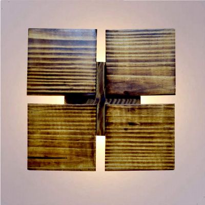 Pinewood LED Lamp Melamine Finish 9x9inch 250gr