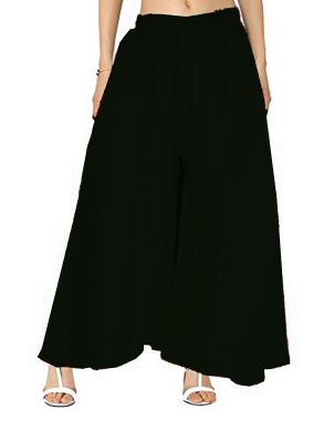 SWANGIYA Palazzo For Women Black - Free Size