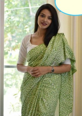 Adorable Fancy Festival Mulmul Saree Dot Printed