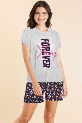 SWANGIYA APPLE CUT Women's NIGHTWEAR SET-GREY