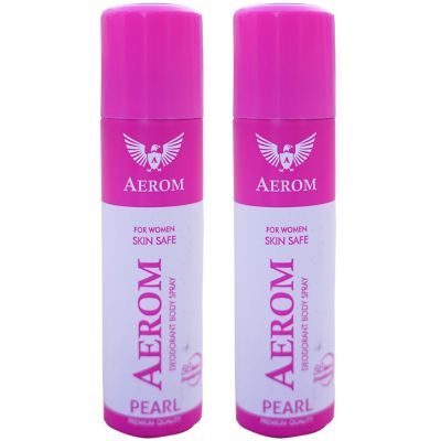 Aerom Pearl and Pearl Deodorant Body Spray For Men and Women, 600 ml (Pack of 4)