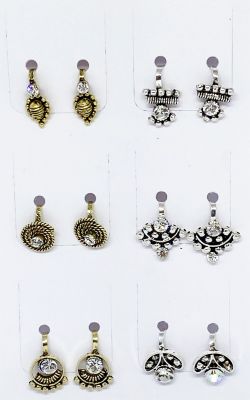 Silver, Gold-plated Plated Zinc Nose Stud Pack Of - 12